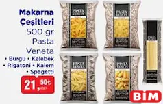 PASTA VENETA MAKARNA ÇEŞİTLERİ 500 GR fiyat ve kampanya bilgisi